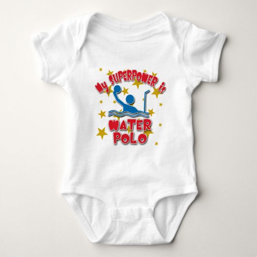 私の超出力は水球です ベビーボディスーツ (正面)
