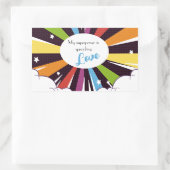 私の超大国は愛を広めている。 長方形シール (バッグ)