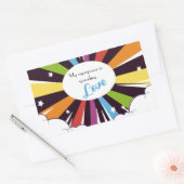 私の超大国は愛を広めている。 長方形シール (封筒)