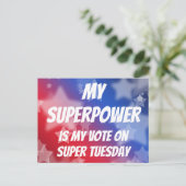 私の超大国は火曜日の私の投票すごいだ ポストカード (スタンド正面)