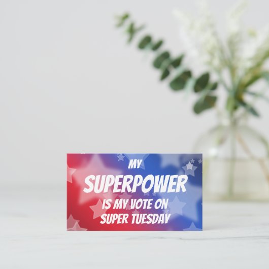 私の超大国は火曜日の私の投票すごいだ 名刺 (スタンド正面)