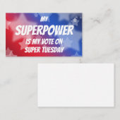 私の超大国は火曜日の私の投票すごいだ 名刺 (正面/裏面)