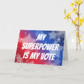 私の超大国は私の投票 カード (黄色い花)