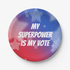 私の超大国は私の投票 ペーパープレート