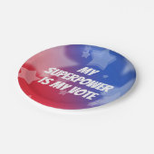 私の超大国は私の投票 ペーパープレート (アングル)