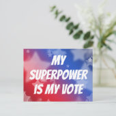 私の超大国は私の投票 ポストカード (スタンド正面)