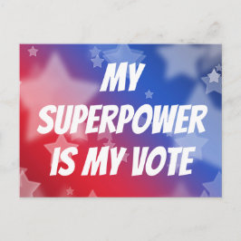 私の超大国は私の投票 ポストカード