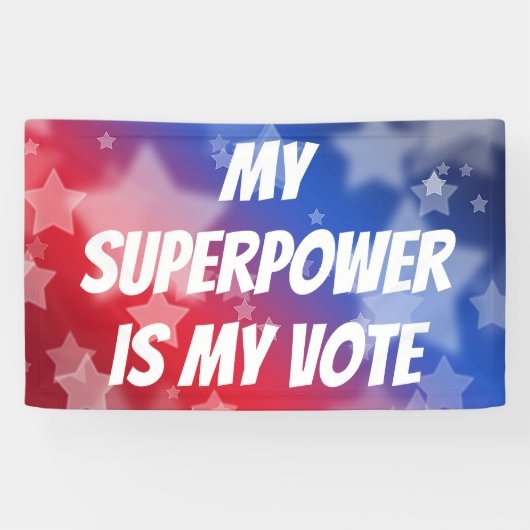 私の超大国は私の投票 横断幕 (横)