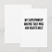 私の超大国？しっぽを水に溶かすハート サンキューカード (正面/裏面)