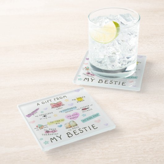 私の趣味からの贈り物 ガラスコースター (アングル)