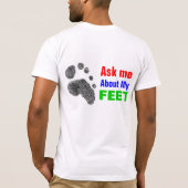 私の足について私に尋ねて下さい Tシャツ (裏面)