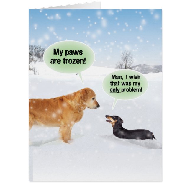 私の足のジャンボはクリスマス凍っていカードである (正面)