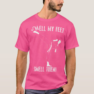 私の足の匂いを嗅ぐ空手おもしろい武術アート Tシャツ