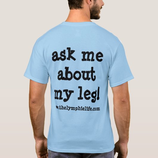 私の足の基本的なTシャツについて私に尋ねて下さい Tシャツ (裏面)