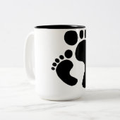 私の足を見て下さい ツートーンマグカップ (正面左)