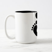 私の足を見て下さい ツートーンマグカップ (左)