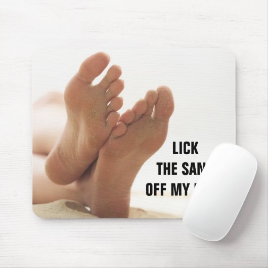 私の足を離れて砂を舐めて下さい! マウスパッド (マウス)
