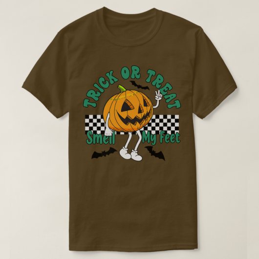 私の足カボチャおもしろいロウ Tシャツ (デザイン正面)