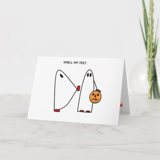 私の足カードをかいで下さい カード (正面)