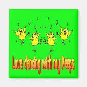 私の踊りのピープギフトを愛する マグネット (正面)