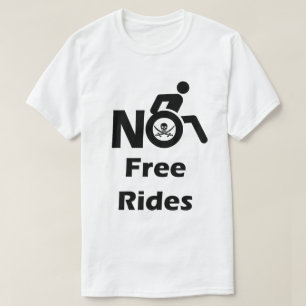 私の車いすへの乗り物は無料 Tシャツ