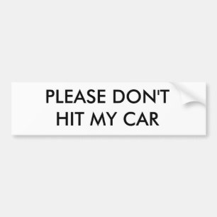 私の車に当らないで下さい バンパーステッカー