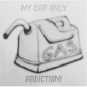 私の車のみ中毒！ シール (正面)