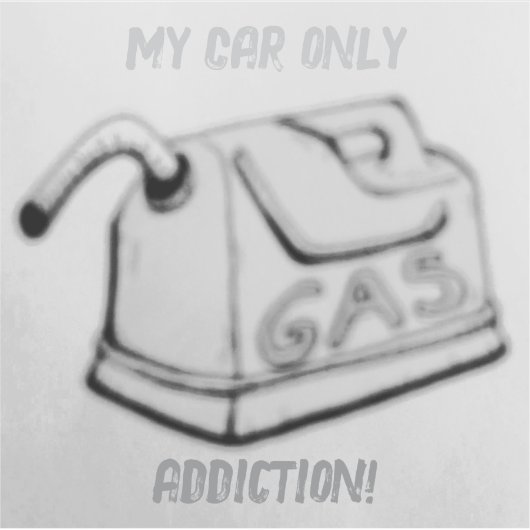 私の車のみ中毒！ シール (正面)