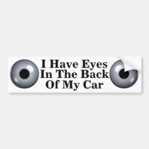 私の車の後ろの目に言葉おもしろい遊を見る