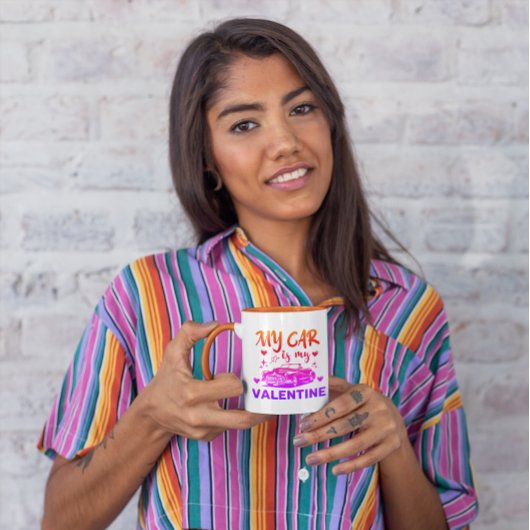 私の車は私のバレンタインデーコーヒーマグだ マグカップ