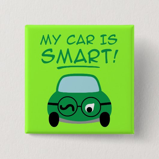 私の車は頭が切れる 缶バッジ (正面)