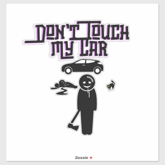 私の車をtouchしない怖いwでパーソナライズされたす シール (シート)