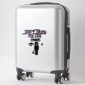 私の車をtouchしない怖いwでパーソナライズされたす シール (スーツケース)