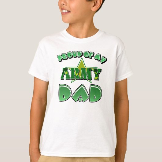 私の軍隊のパパの誇りを持った Tシャツ (正面)