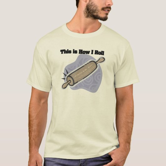 私の転がし方 (ベーカリーの麺棒) Tシャツ (正面)