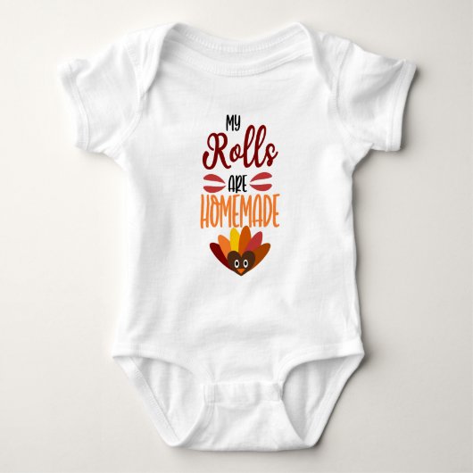 私の転がは手作り/感謝祭 ベビーボディスーツ (正面)