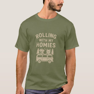 私の転がホームと – Van Life Pet Lover Tee Tシャツ