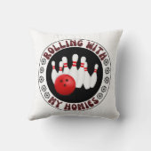 私の転がボーリングボウリングをする人、 クリケットの投手のためのホームギフトと クッション (裏面)