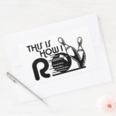 私の転がボーリング 長方形シール (封筒)