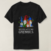 私の転がGnomiesシャツと一緒におもしろい格言クリスマスLig Tシャツ (デザイン正面)