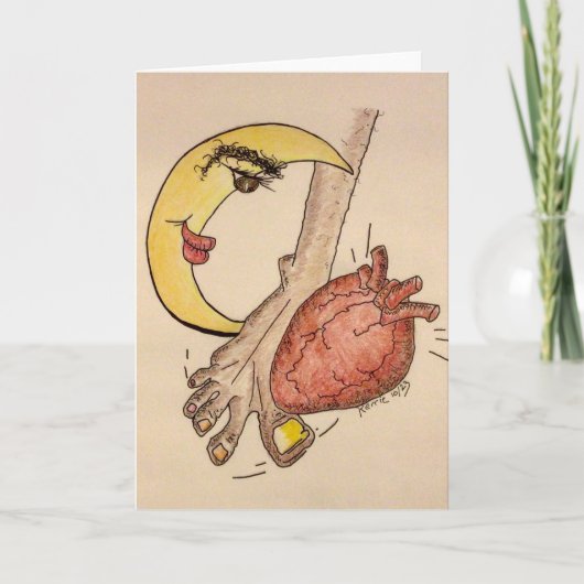 私の輝くハートの月 サンキューカード (正面)