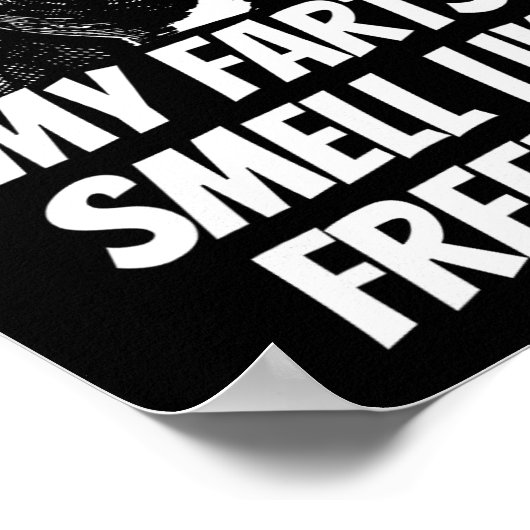 私の農場は自由のような臭い7月おもしろい4日ジョージ ポスター (角)