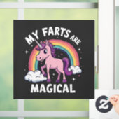 私の農場は魔法のユニコーンおもしろい虹だ ウィンドウサイン (ホーム)