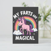 私の農場は魔法のユニコーンおもしろい虹だ サンキューカード (スタンド正面)