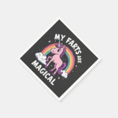 私の農場は魔法のユニコーンおもしろい虹だ スタンダードカクテルナプキン (角)