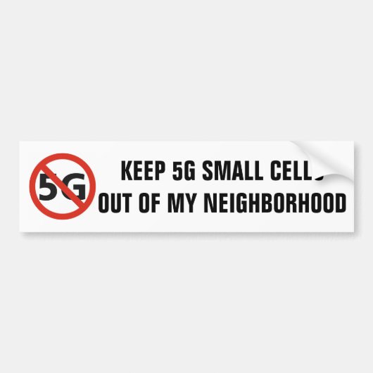 私の近隣のバンパーステッカーの5G、ない バンパーステッカー (正面)