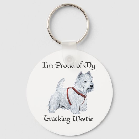 私の追跡誇りを持ったウェスティーの キーホルダー (正面)