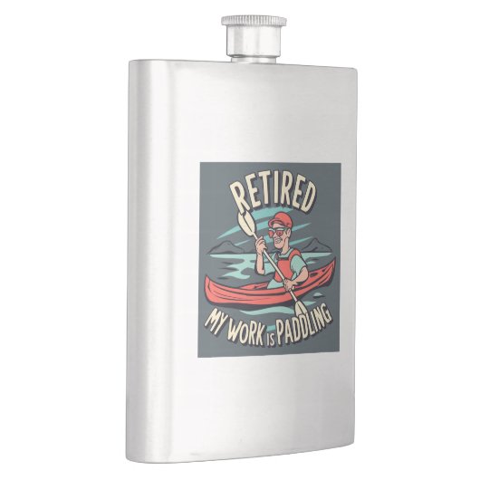 私の退職した仕事はカヤックをパディングしている フラスク (右)