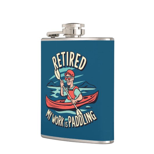 私の退職した仕事はカヤックをパディングしている フラスク (左)