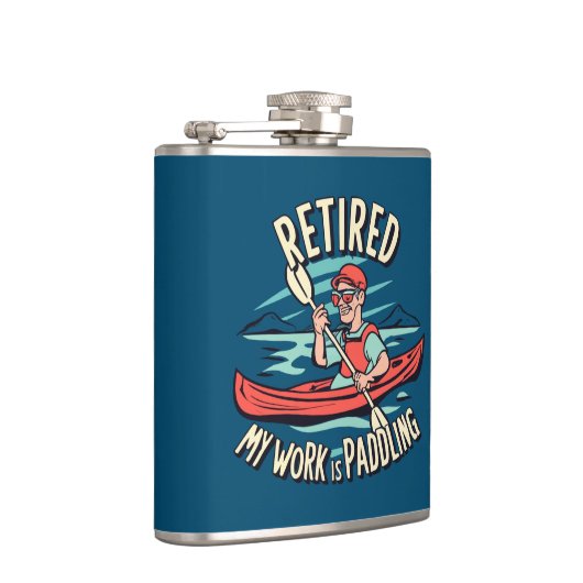 私の退職した仕事はカヤックをパディングしている フラスク (右)